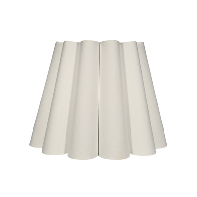 White Out Scallop Linen Hardback Lampshade