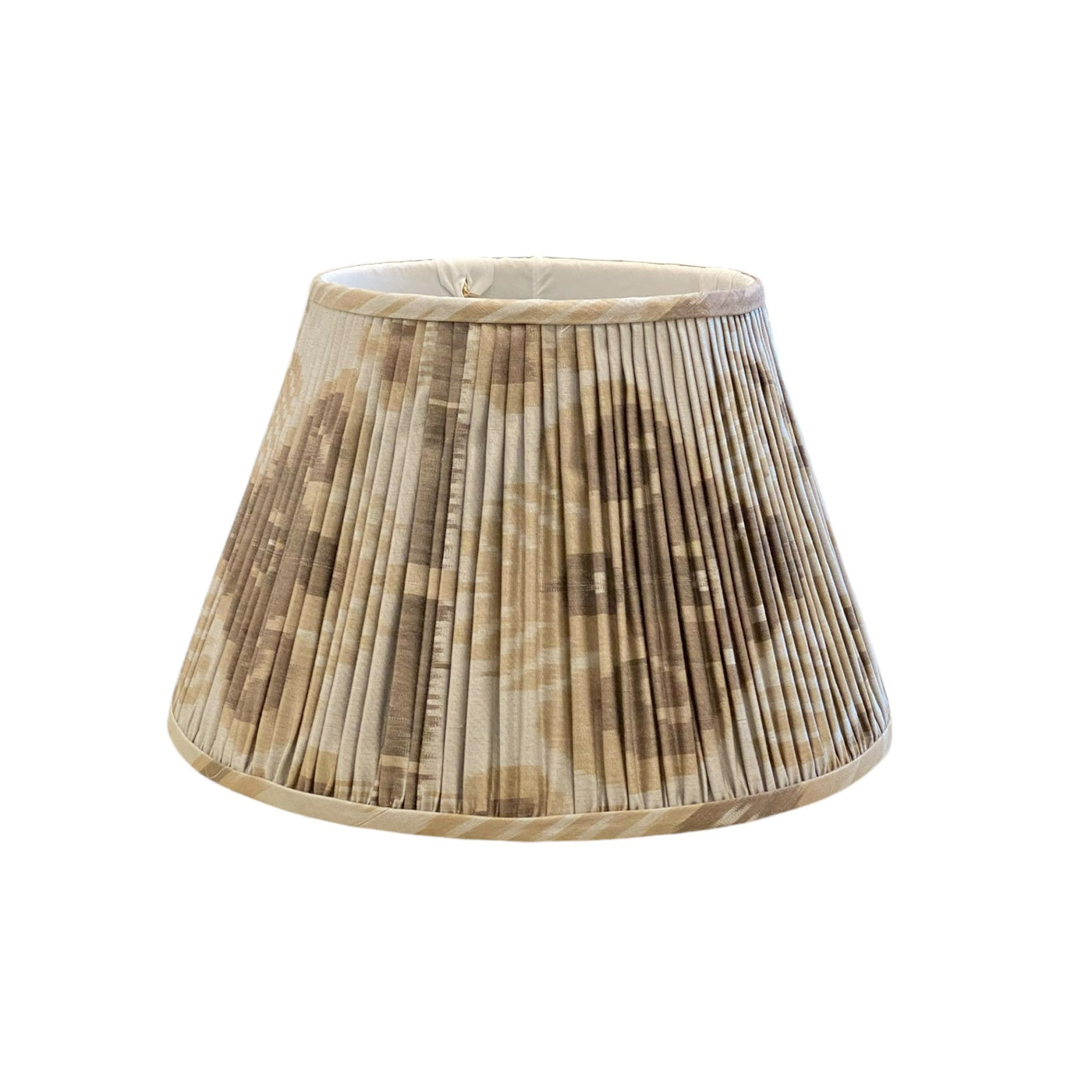 Teddy Brown & Beige Ikat Lampshade