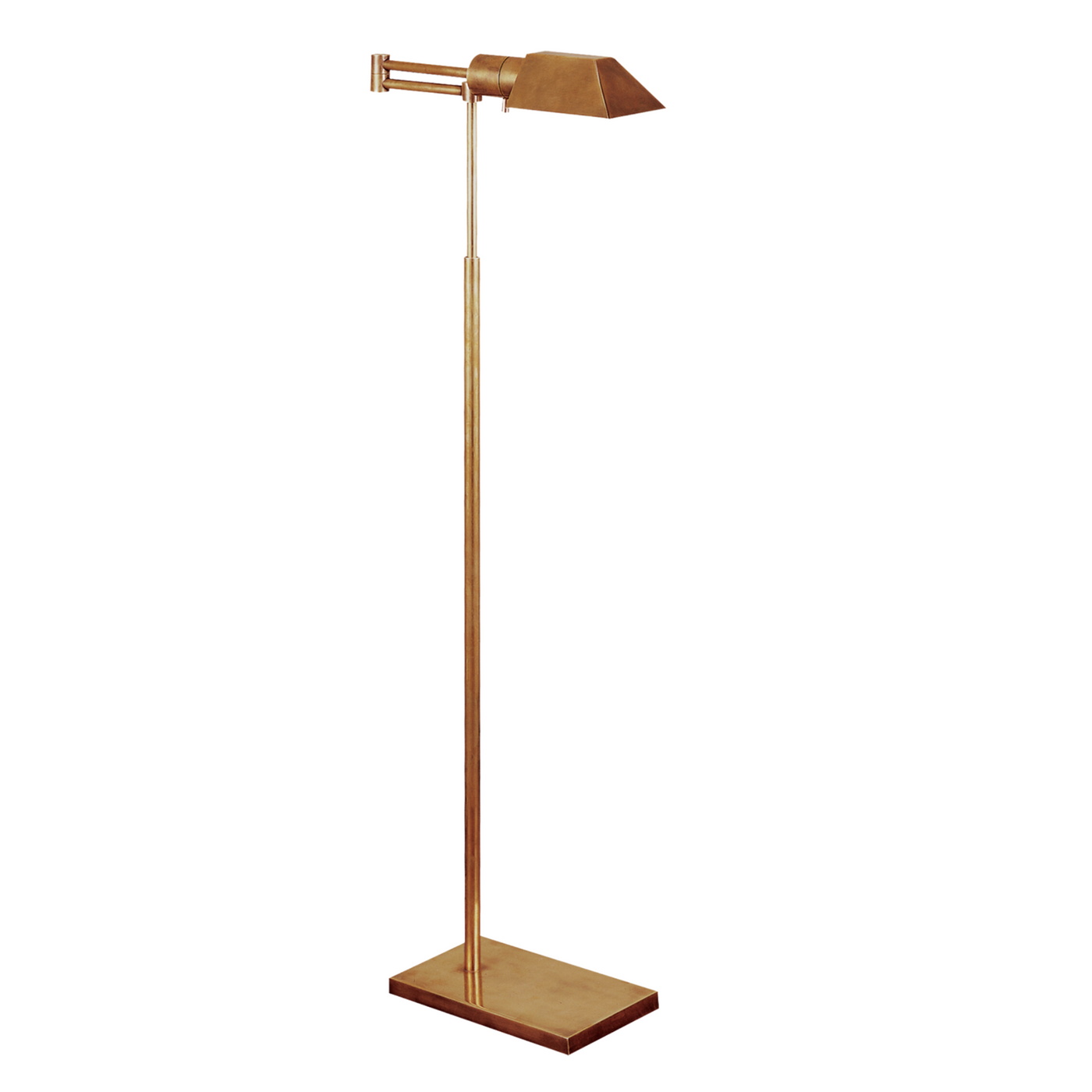 Studio Swing Arm Floor Lamp - Hand-Rubbed Antique Brass