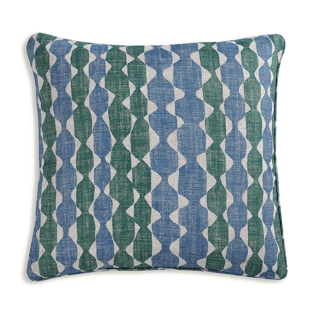 Fermoie Cushion in Blue & Green Whittle