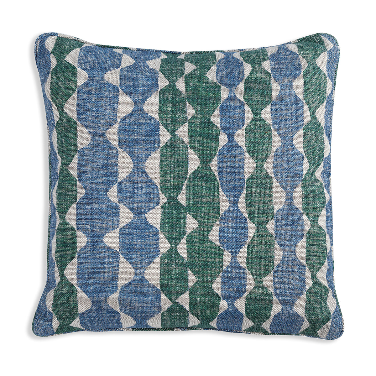 Fermoie Cushion in Blue & Green Whittle