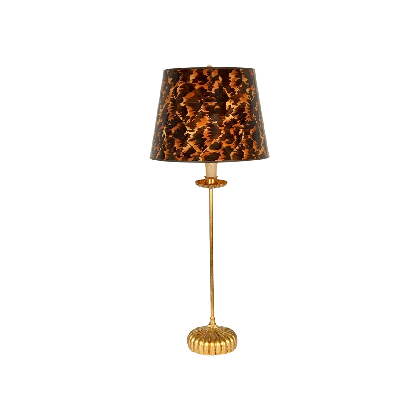 Clove Stem Antique Gold Buffet Table Lamp