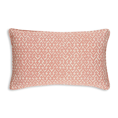 Large oblong designer Fermoie cushion in Pink Rabanna cotton fabric 