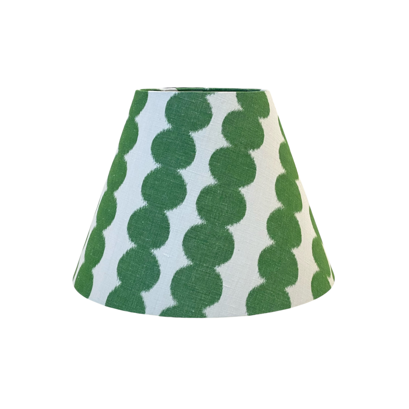 Front view Full Circle in Jungle Green Fabric Lampshade