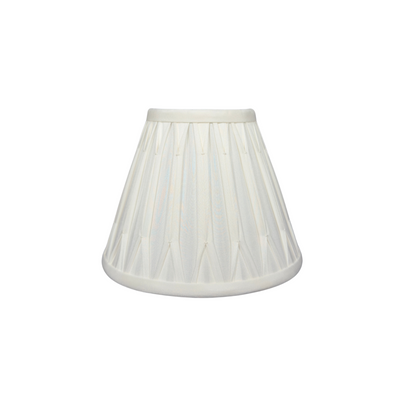 Full Smocked Silk Chandelier Shade - Bone