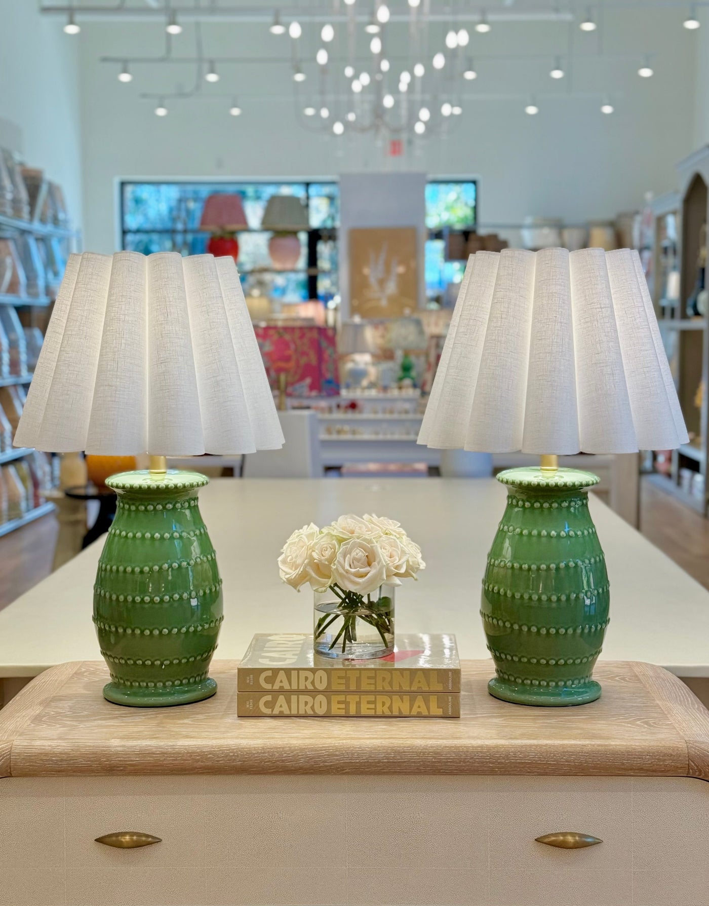 White Out Scallop Linen Hardback Lampshade