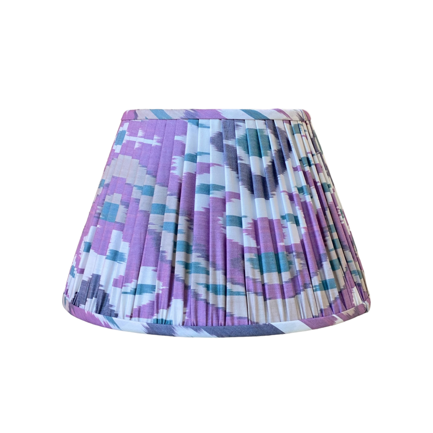 Maggie Lavender, Teal & Cream Ikat Lampshade