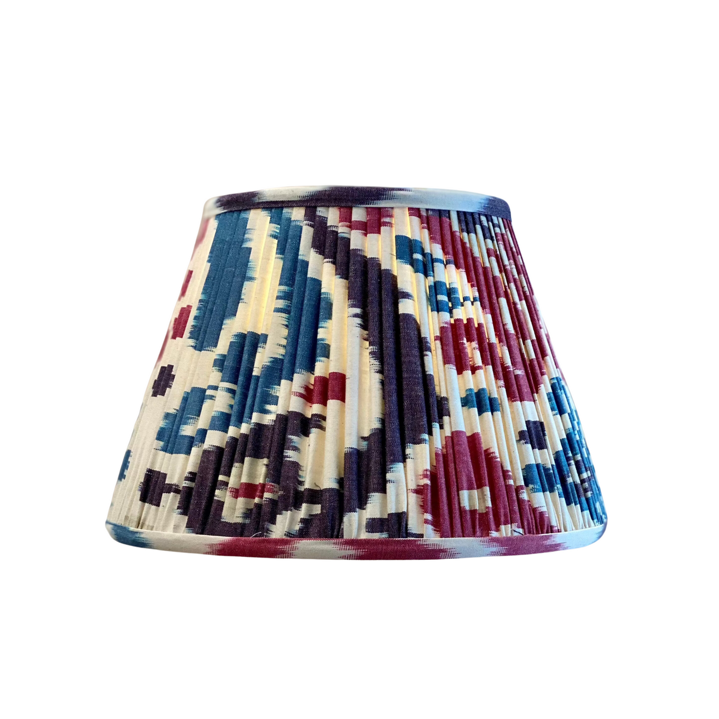 Oliver Red, Blue & Ivory Ikat Lampshade