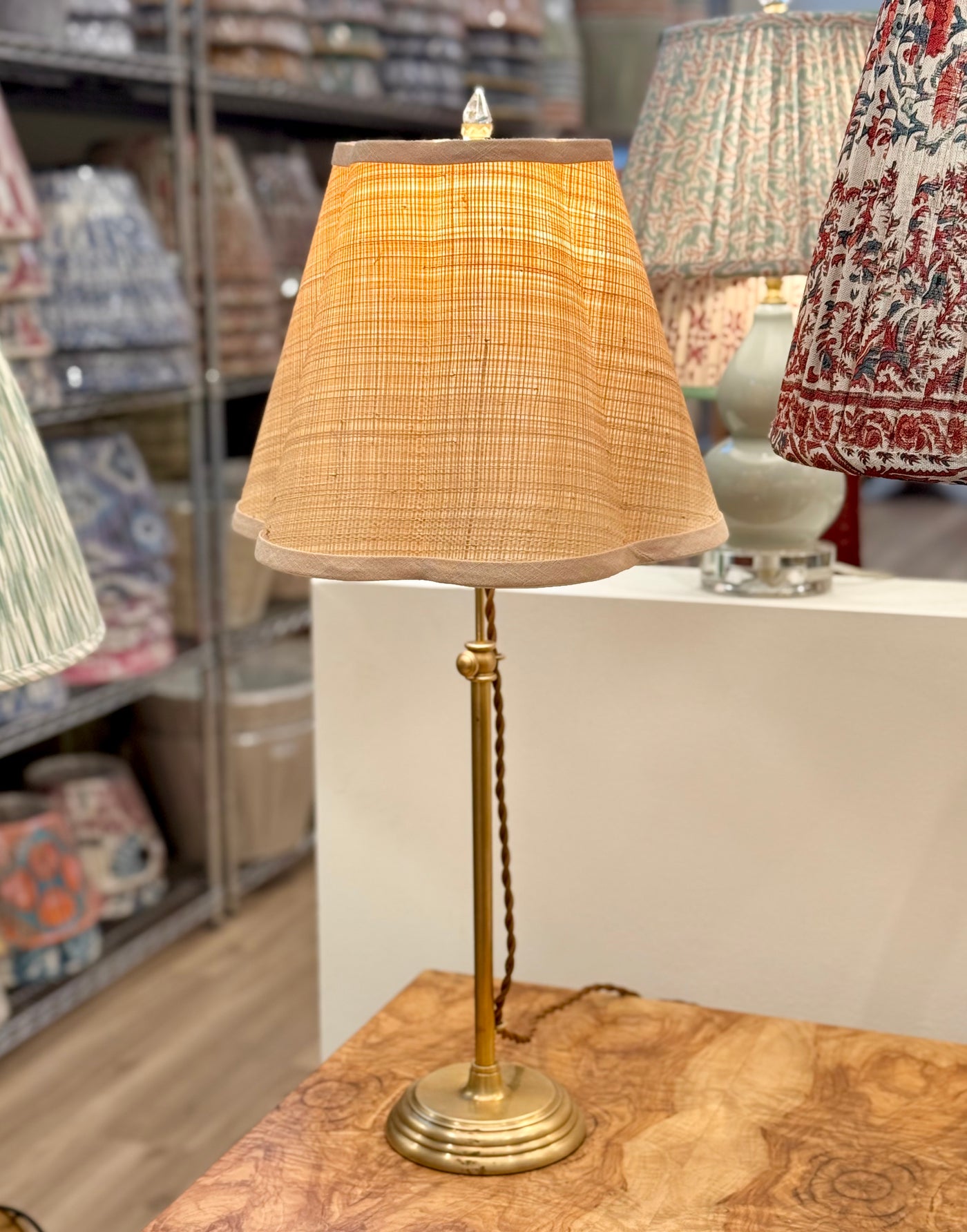 Out Scallop Raffia Hardback Lampshade