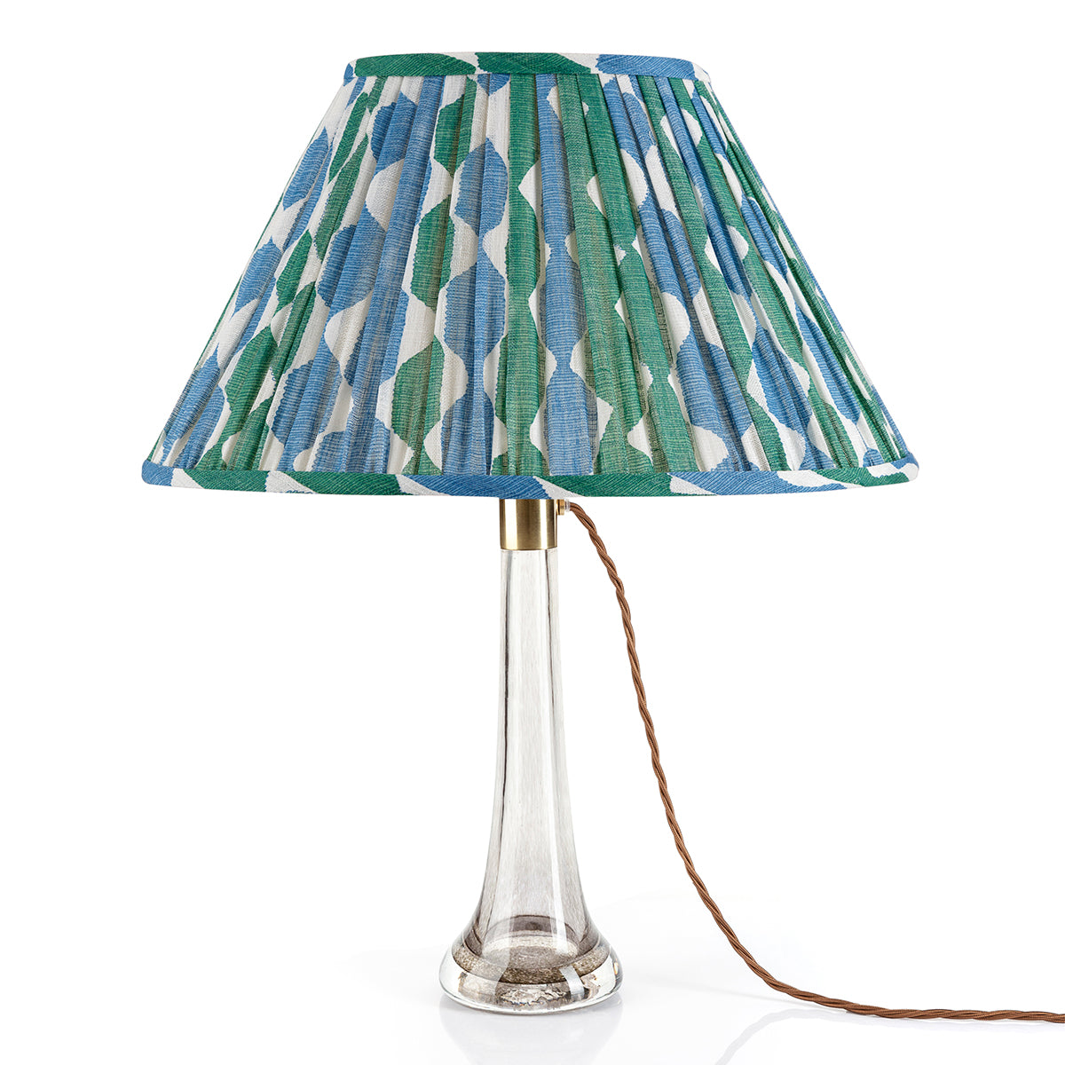 Fermoie Green & Blue Whittle Lampshade - Oval