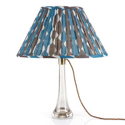 Fermoie Blue & Neutral Whittle Lampshade - Oval