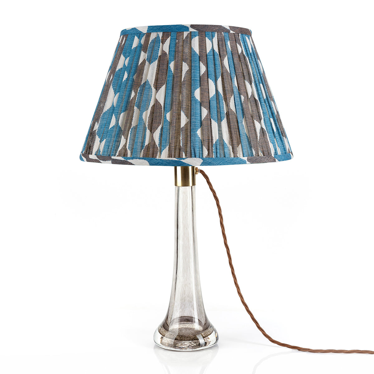 Fermoie Blue & Neutral Brown Whittle Lampshade