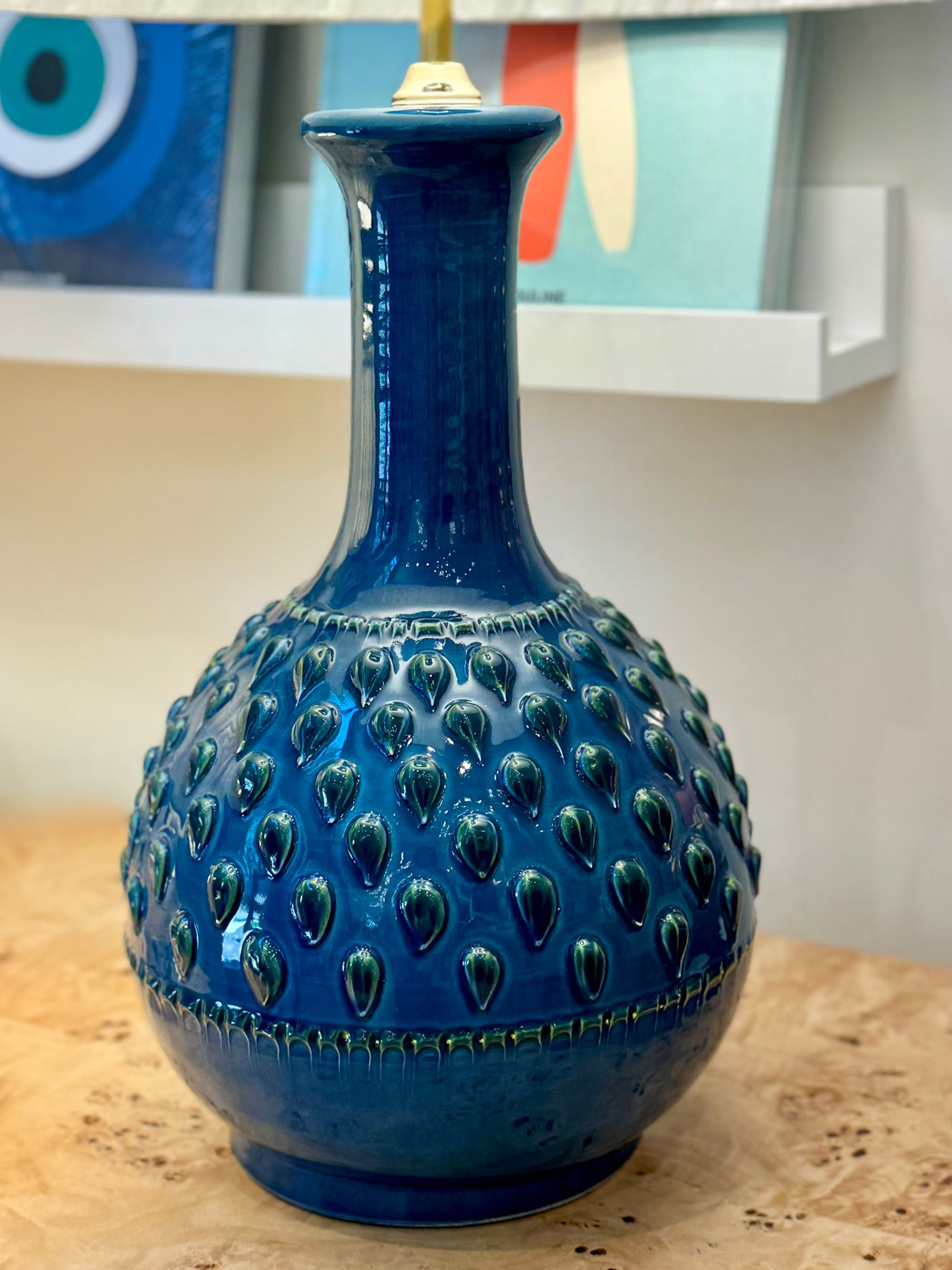 Penny Morrison Blue Amara Ceramic Lamp