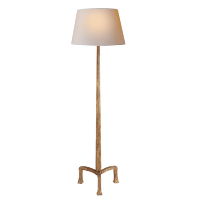 Strie Floor Lamp in Gilded Iron