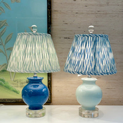 Ian Sanderson Lampshades and Blue lamps