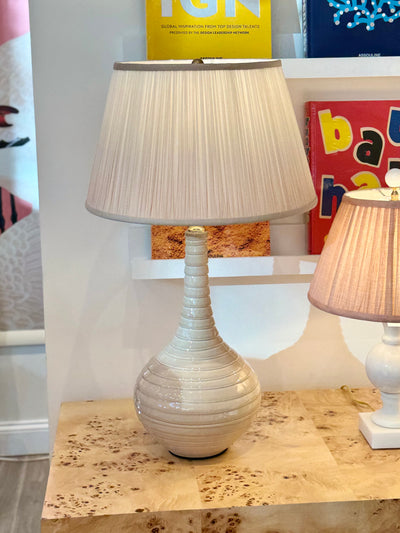 Penny Morrison lamp and silk shirred lampshade