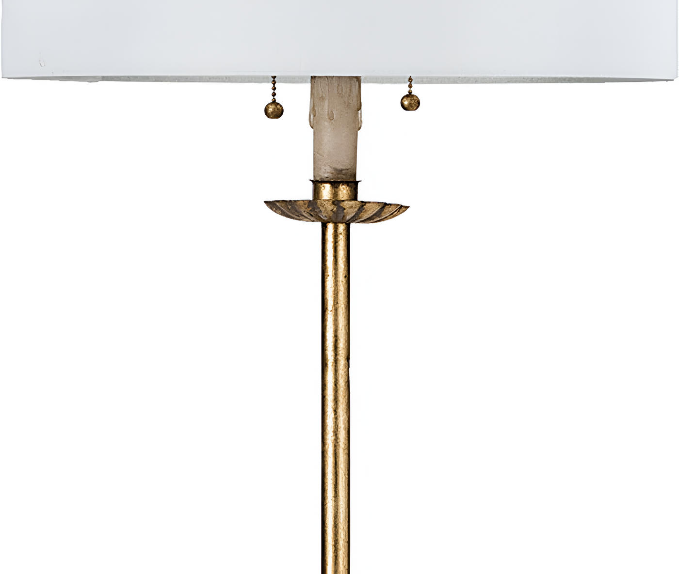 Brass floor lamp detail