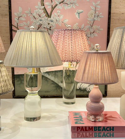 crystal table lamps with fermoie lampshades