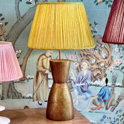 Brass Lamp with Fermoie Lampshade