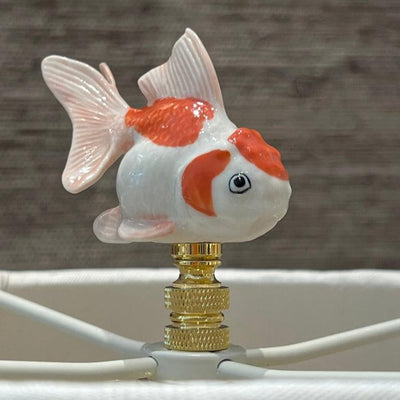 Porcelain goldfish finial