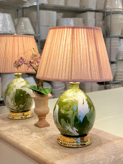 Green and white Paul Schneider lamps