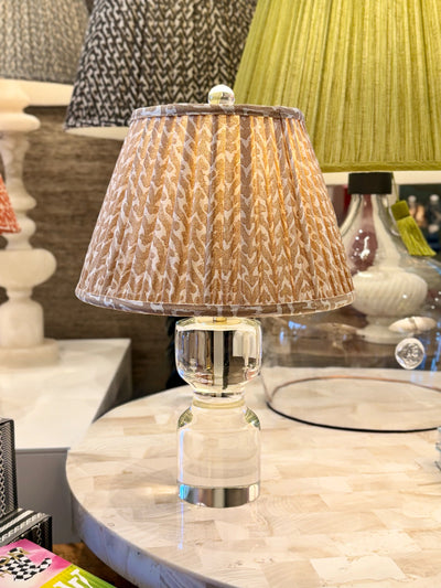 Joan Crystal Lamp and Fermoie Lampshade
