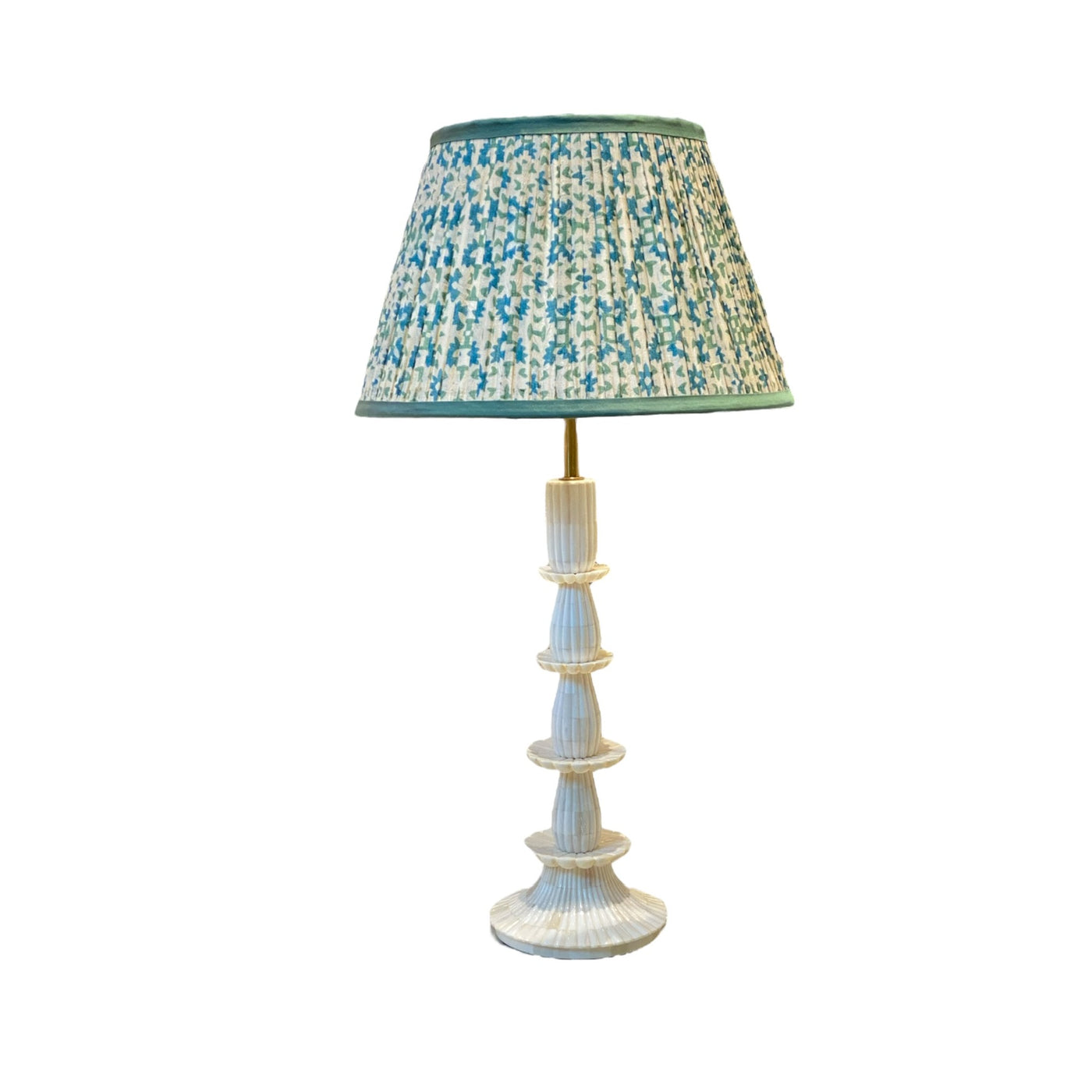 Penny Morrison bone lamp and flower lampshade