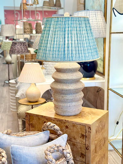 Large rope lamp and Penny Morrison Lampshade