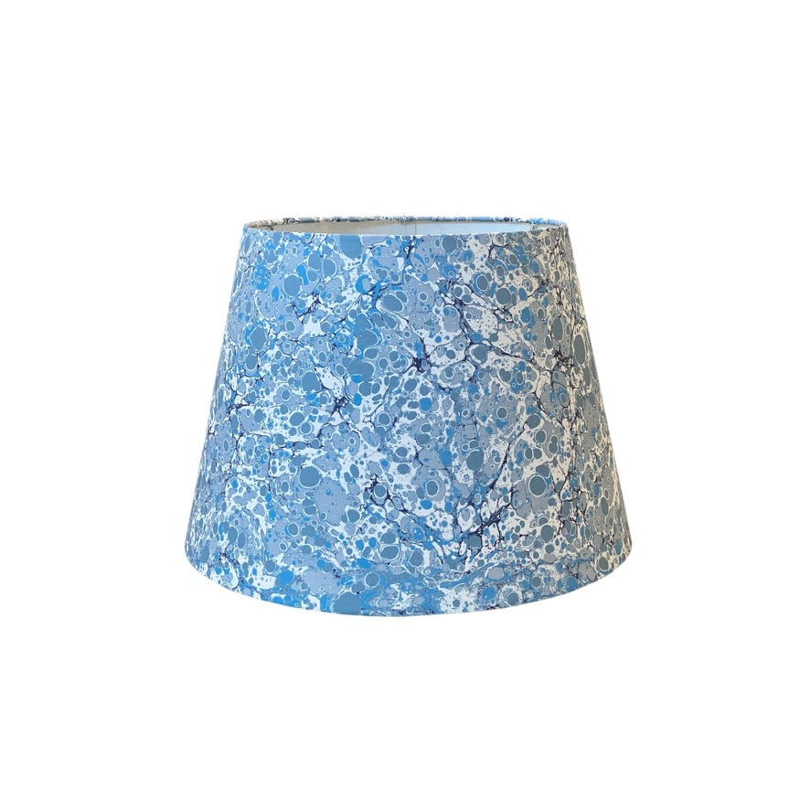 blue marbled paper lampshade