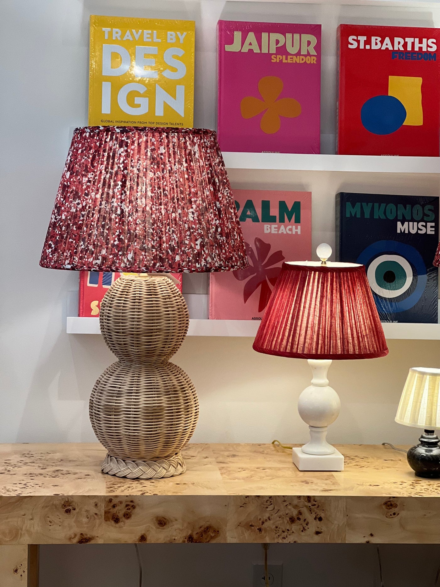 Fermoie Red Quartz on Double Gourd Lamp