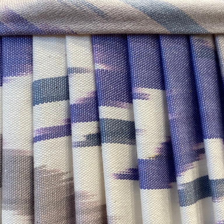 lavender ikat lampshade close up